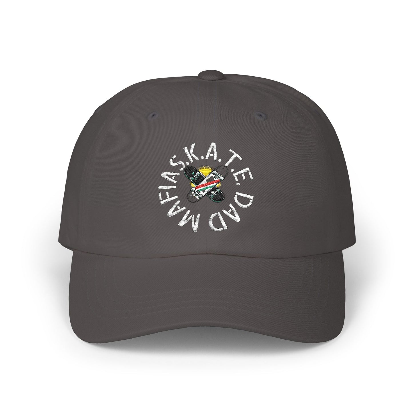Skate Dad Mafia Cap with Fun Design, Casual Baseball Hat, Gift for Dads, Trendy Men's Cap, Outdoor Accessory