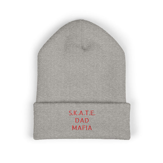 Skate Dad Embroidered Beanie | Streetwear Accessory, Winter Fashion, Cool Gift for Dads, Skateboard Enthusiasts, Casual Style