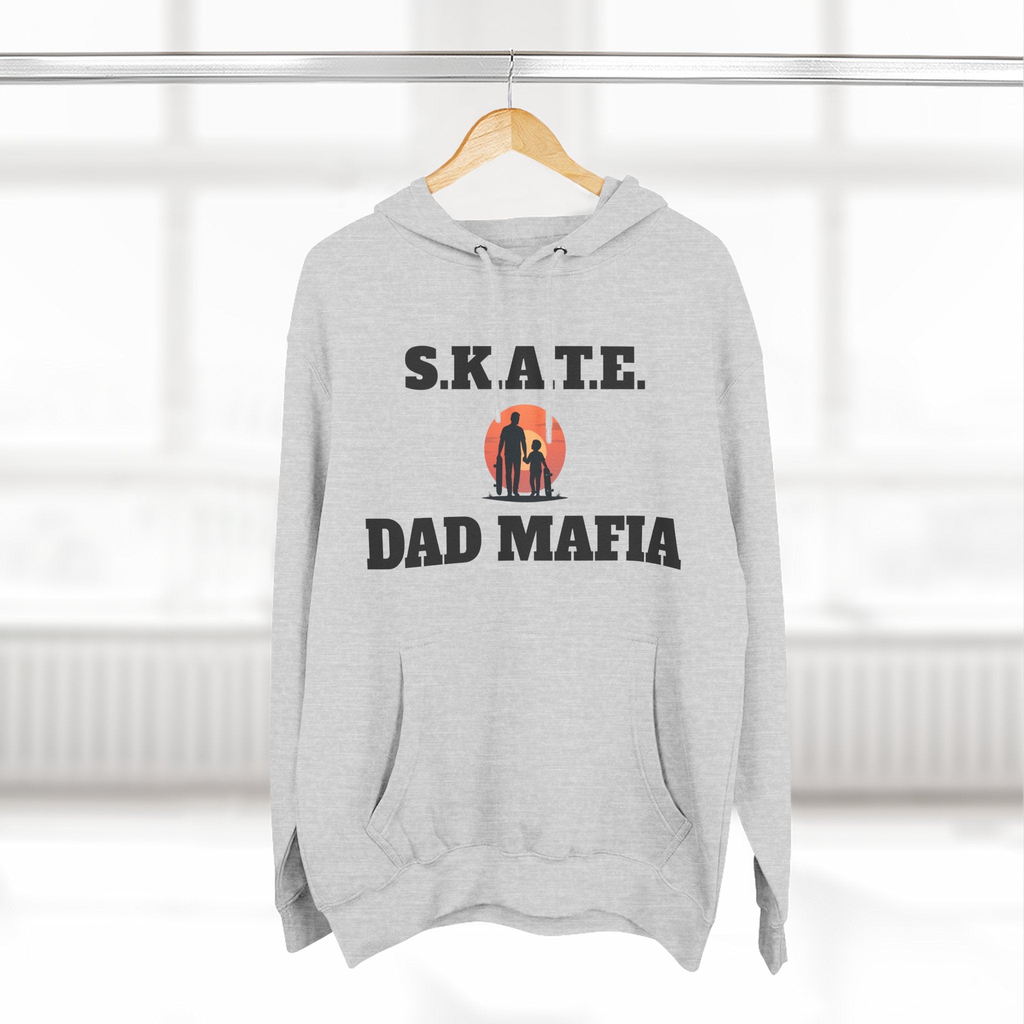 Hoodie — S.K.A.T.E. Dad Mafia Skateboarding Hoodie (Supporter, Knowledgeable, Adaptable)