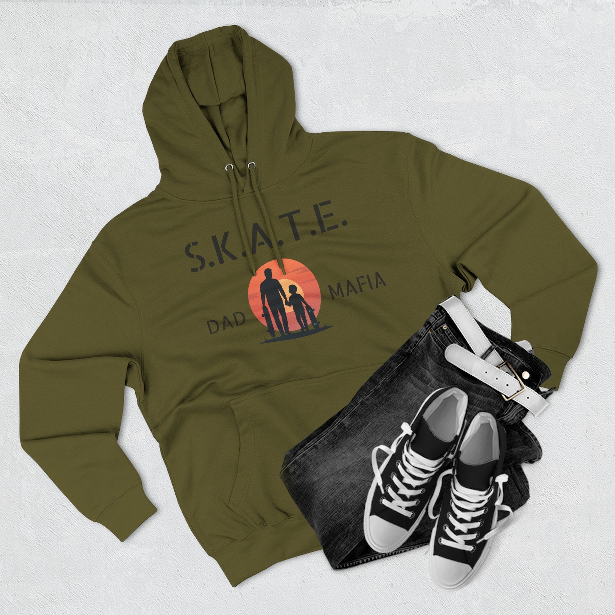 Skate Dad Hoodie – Supportive, Funny Gift for Skateboarding Parents, Perfect for Father's Day, Birthday, Casual Wear