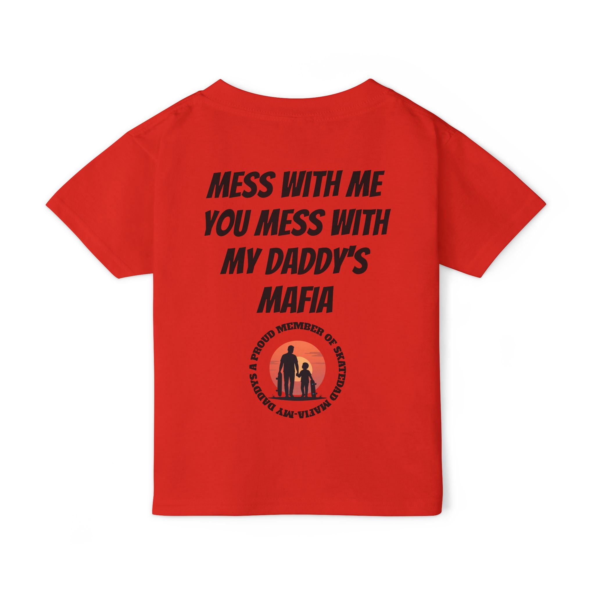 Toddler T‑Shirt — “Skate Kid Mafia” Cute Skate Dad Protection Tee