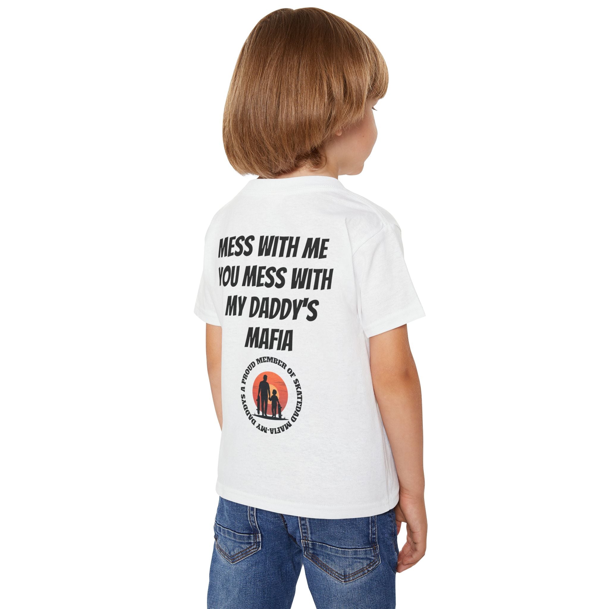 Toddler T‑Shirt — “Skate Kid Mafia” Cute Skate Dad Protection Tee
