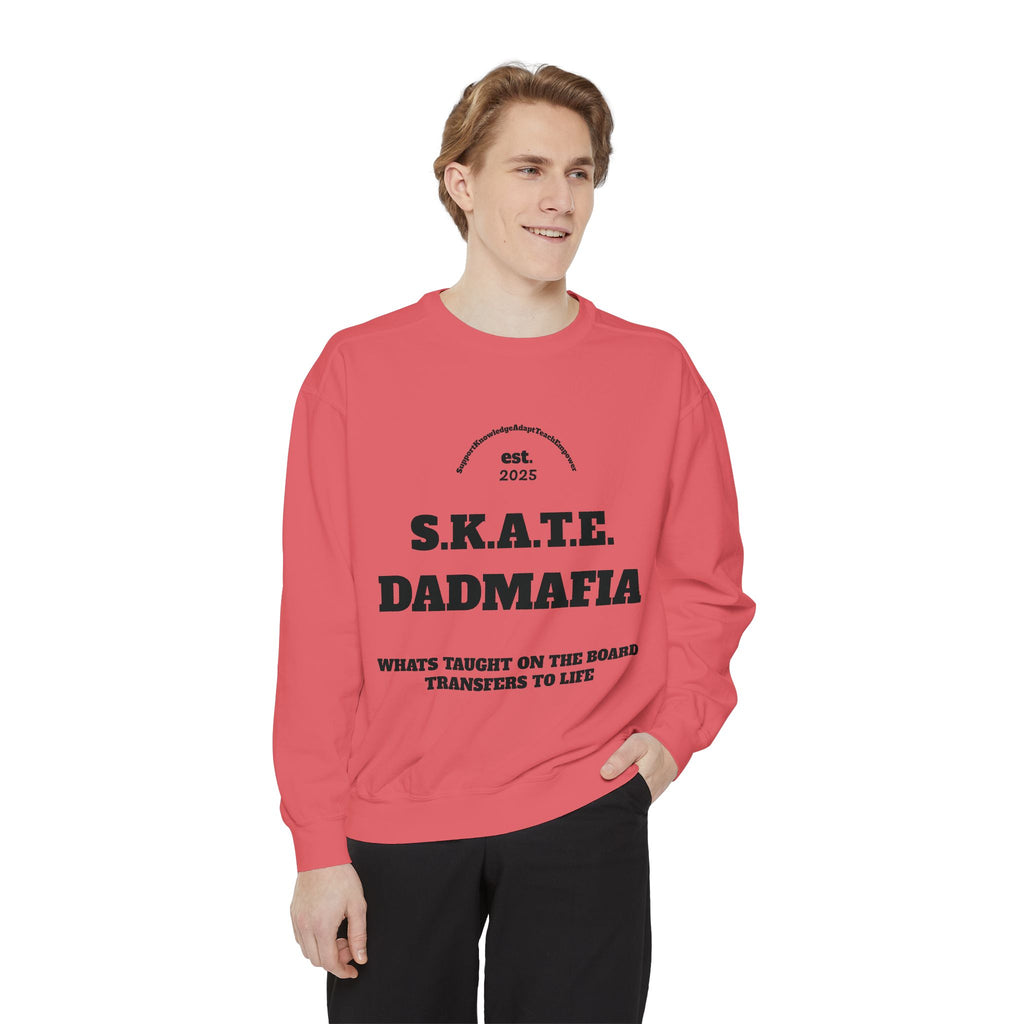S.K.A.T.E. Dad Unisex Skateboard Sweatshirt - Dad Mafia, Streetwear Clothing, Gift for Skateboarders, Casual Fall Outfit, Unique Hoodie Alternative