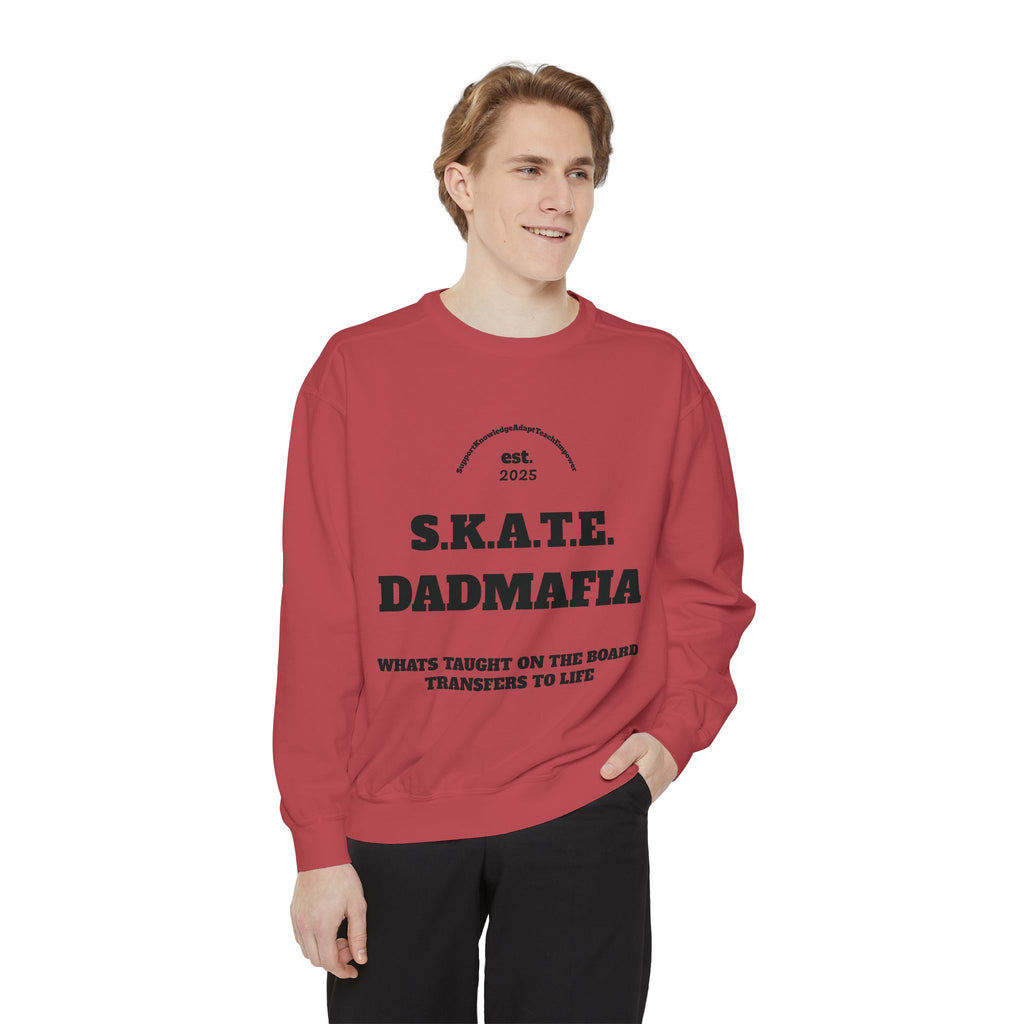 S.K.A.T.E. Dad Unisex Skateboard Sweatshirt - Dad Mafia, Streetwear Clothing, Gift for Skateboarders, Casual Fall Outfit, Unique Hoodie Alternative