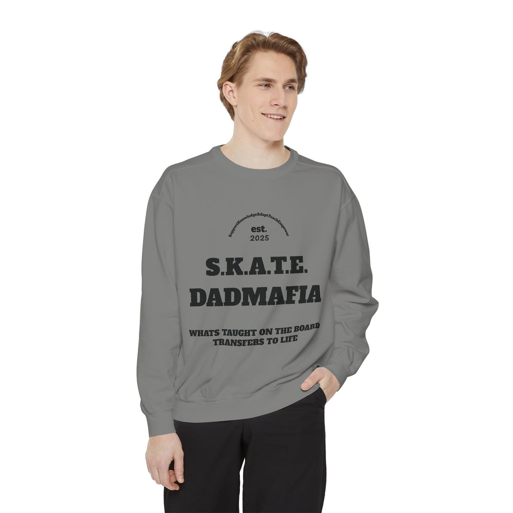 S.K.A.T.E. Dad Unisex Skateboard Sweatshirt - Dad Mafia, Streetwear Clothing, Gift for Skateboarders, Casual Fall Outfit, Unique Hoodie Alternative