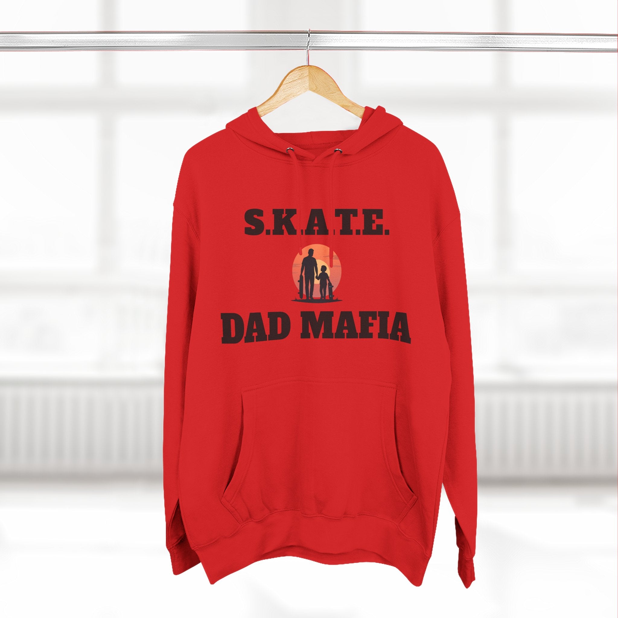 Hoodie — S.K.A.T.E. Dad Mafia Skateboarding Hoodie (Supporter, Knowledgeable, Adaptable)