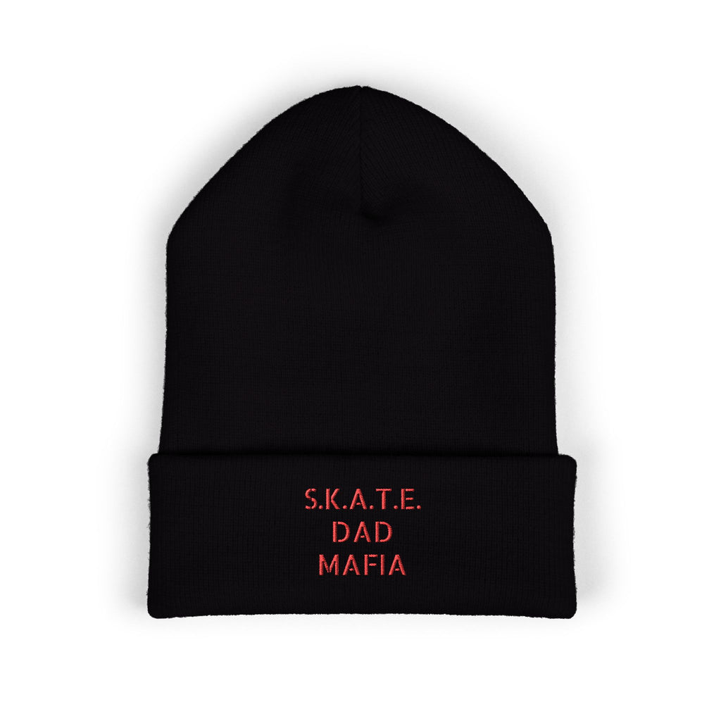 Skate Dad Embroidered Beanie | Streetwear Accessory, Winter Fashion, Cool Gift for Dads, Skateboard Enthusiasts, Casual Style
