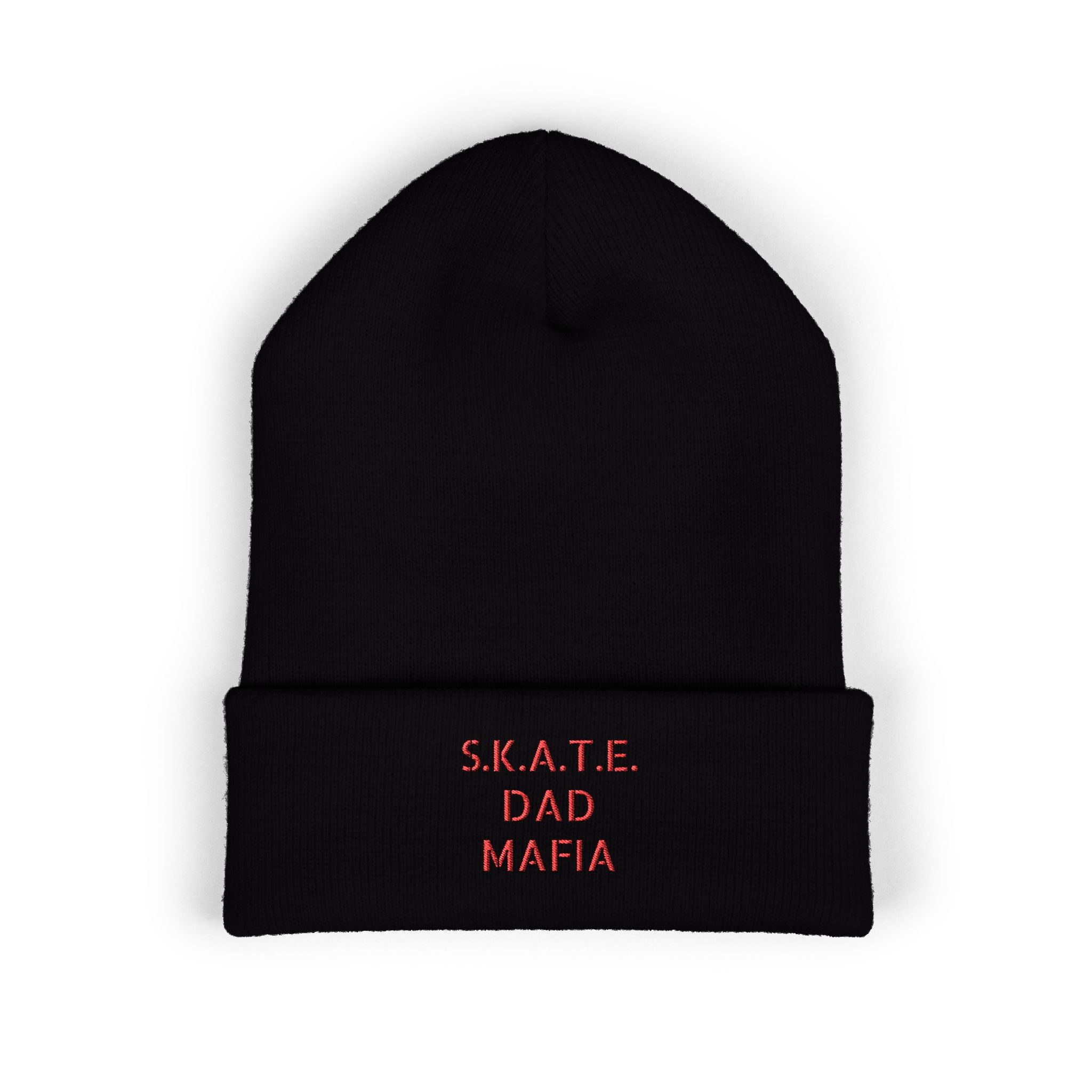 Skate Dad Embroidered Beanie | Streetwear Accessory, Winter Fashion, Cool Gift for Dads, Skateboard Enthusiasts, Casual Style