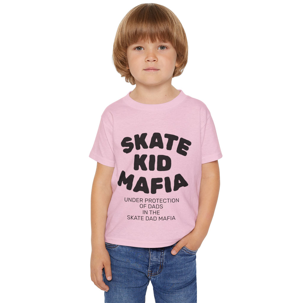 Toddler T‑Shirt — “Skate Kid Mafia” Cute Skate Dad Protection Tee