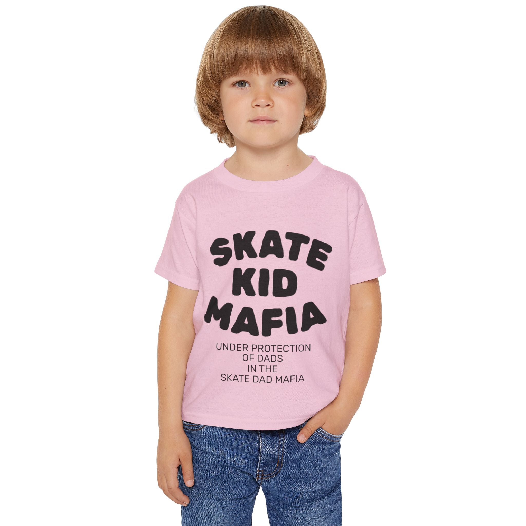 Toddler T‑Shirt — “Skate Kid Mafia” Cute Skate Dad Protection Tee
