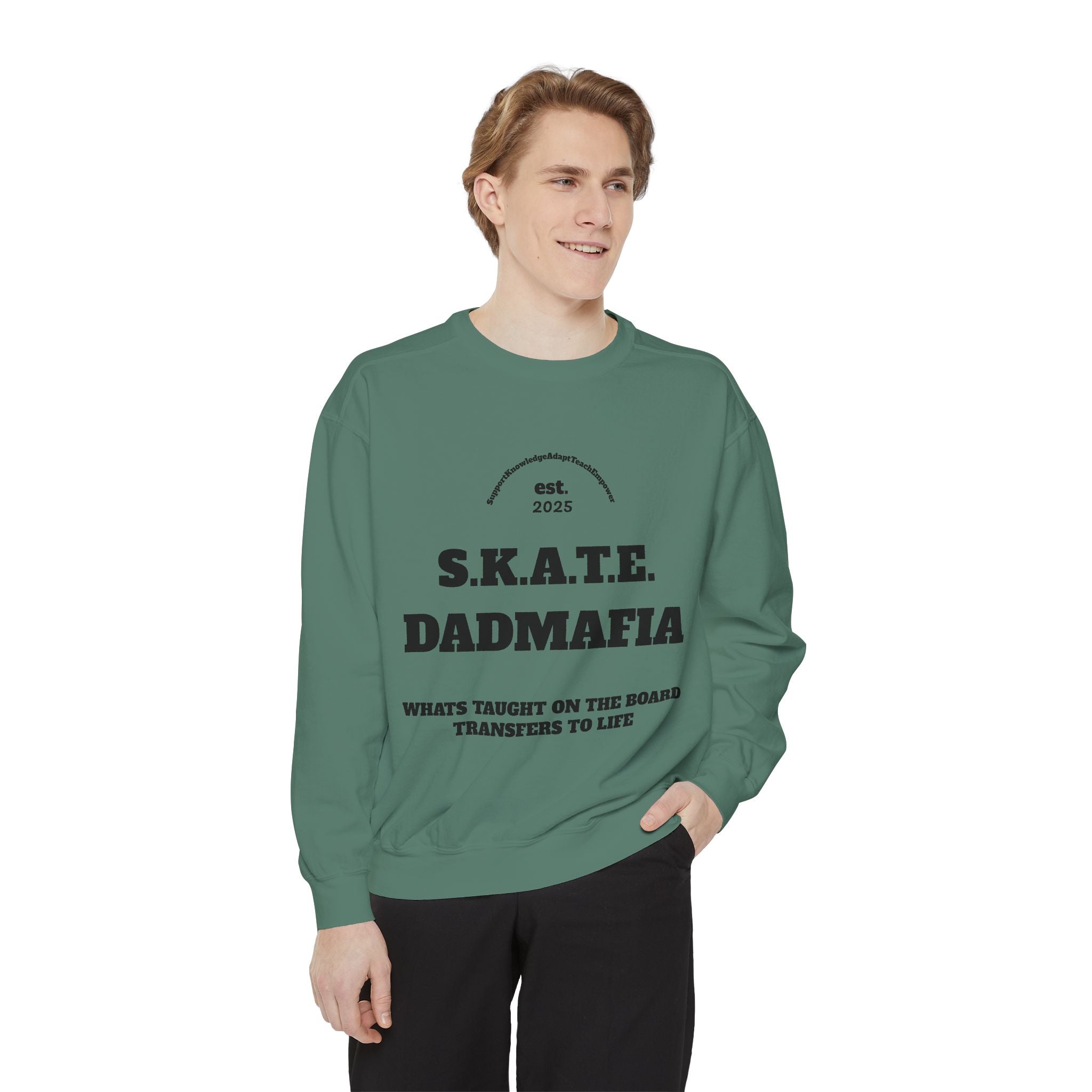 S.K.A.T.E. Dad Unisex Skateboard Sweatshirt - Dad Mafia, Streetwear Clothing, Gift for Skateboarders, Casual Fall Outfit, Unique Hoodie Alternative