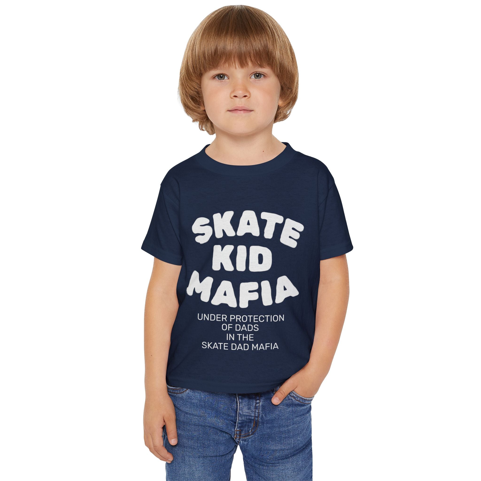 Toddler T‑Shirt — “Skate Kid Mafia” Cute Skate Dad Protection Tee