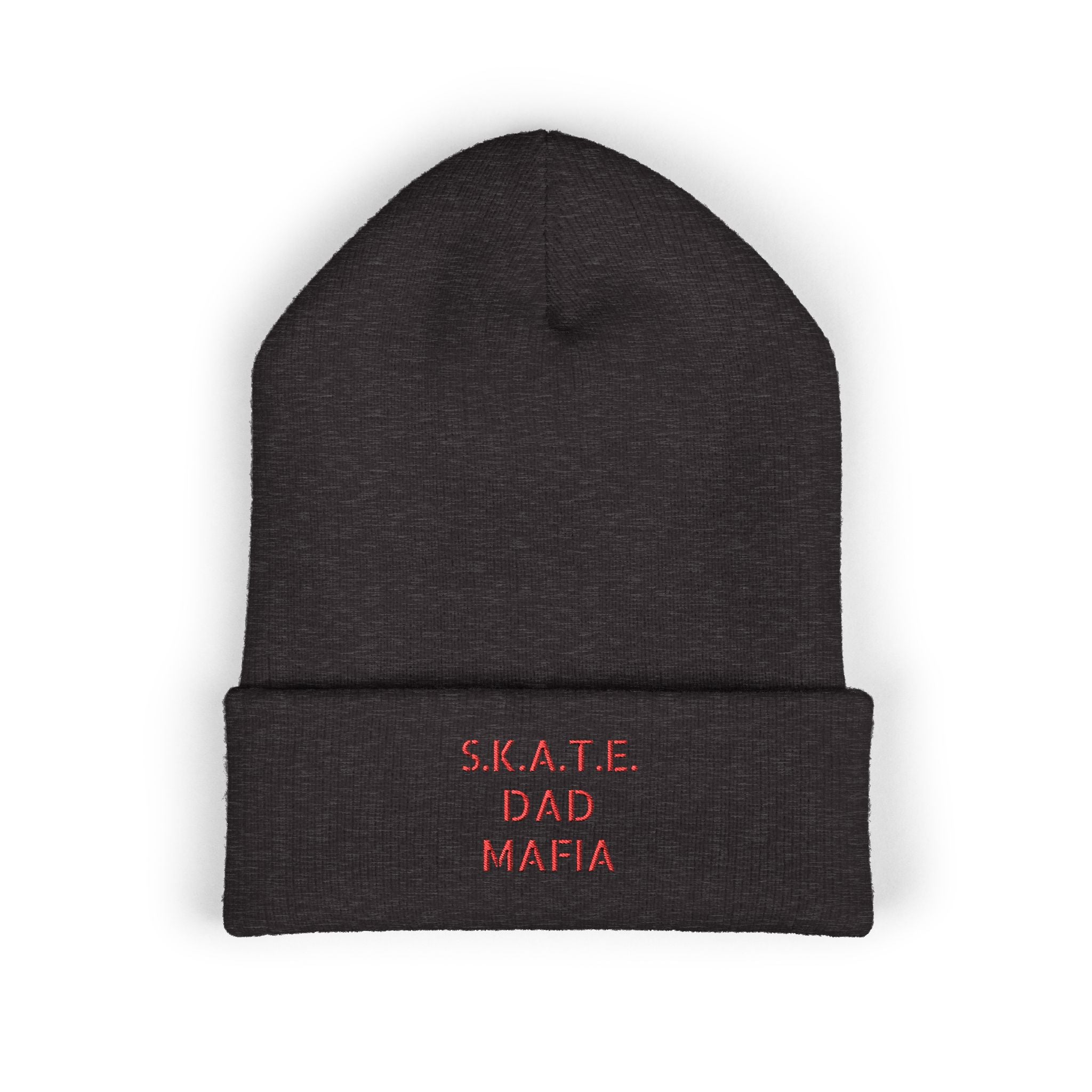 Skate Dad Embroidered Beanie | Streetwear Accessory, Winter Fashion, Cool Gift for Dads, Skateboard Enthusiasts, Casual Style
