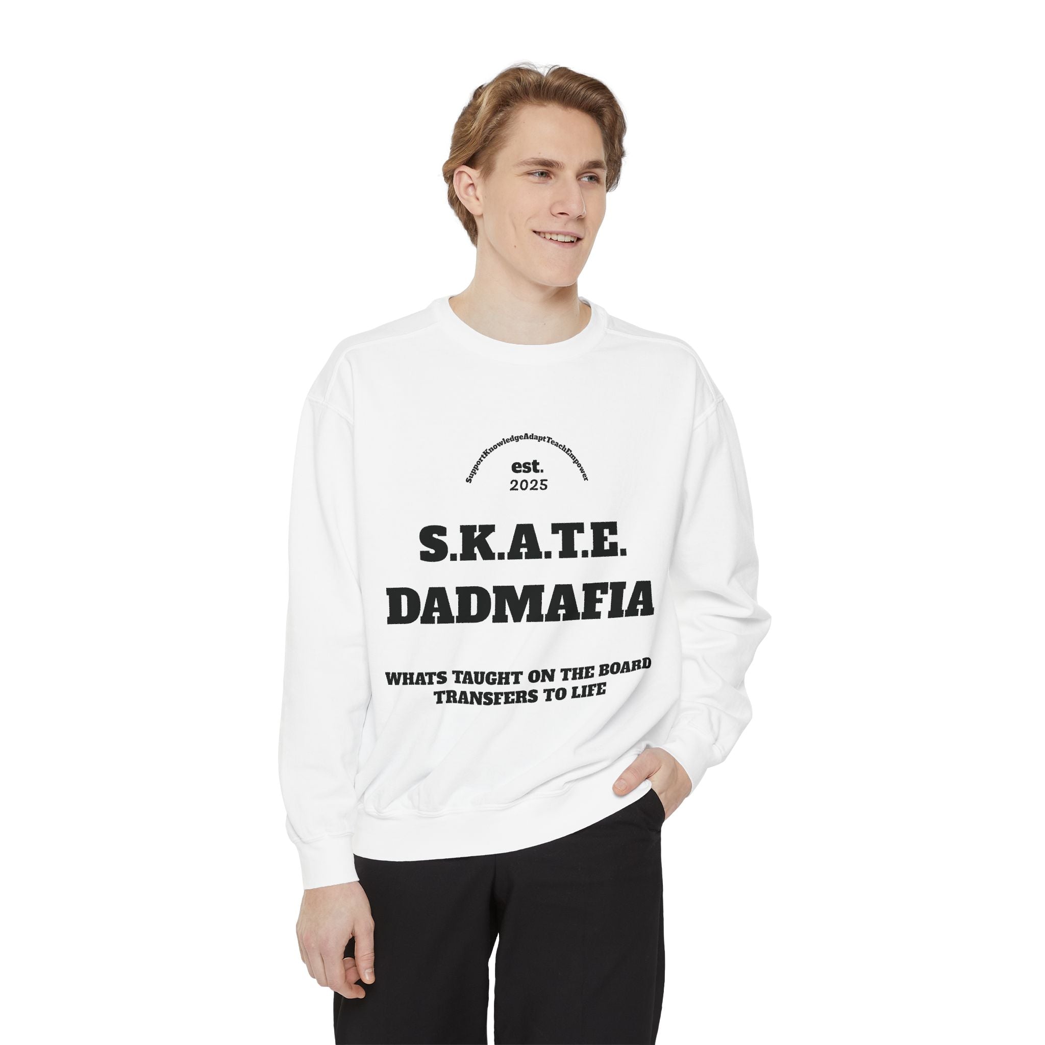 S.K.A.T.E. Dad Unisex Skateboard Sweatshirt - Dad Mafia, Streetwear Clothing, Gift for Skateboarders, Casual Fall Outfit, Unique Hoodie Alternative