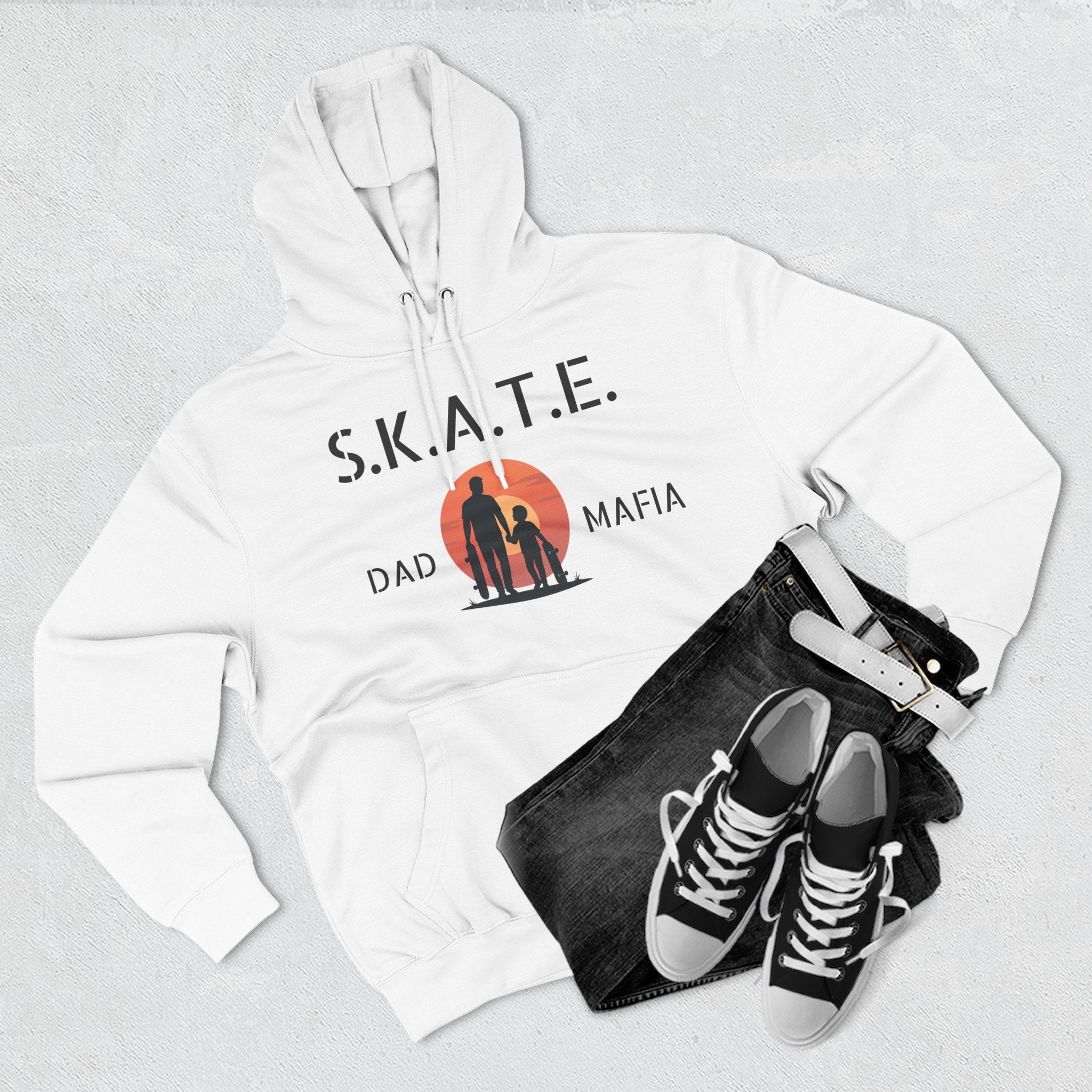 Skate Dad Hoodie – Supportive, Funny Gift for Skateboarding Parents, Perfect for Father's Day, Birthday, Casual Wear
