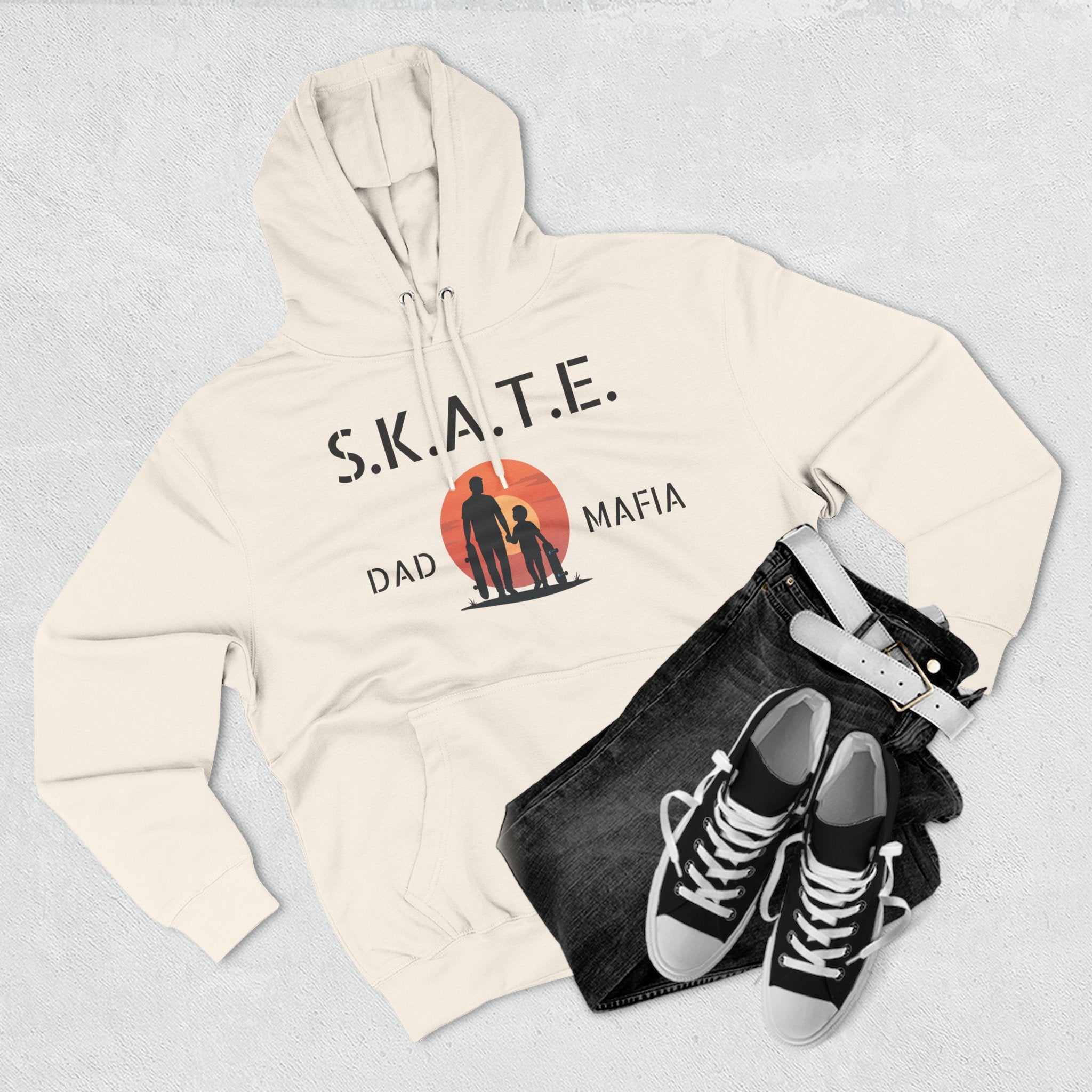 Skate Dad Hoodie – Supportive, Funny Gift for Skateboarding Parents, Perfect for Father's Day, Birthday, Casual Wear