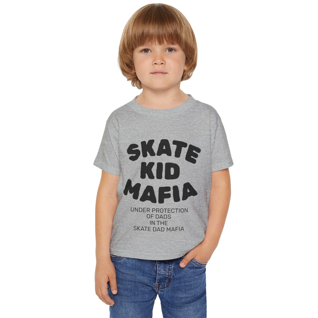 Toddler T‑Shirt — “Skate Kid Mafia” Cute Skate Dad Protection Tee