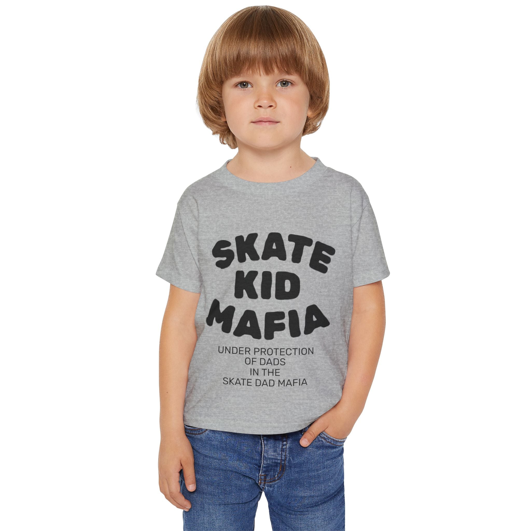 Toddler T‑Shirt — “Skate Kid Mafia” Cute Skate Dad Protection Tee