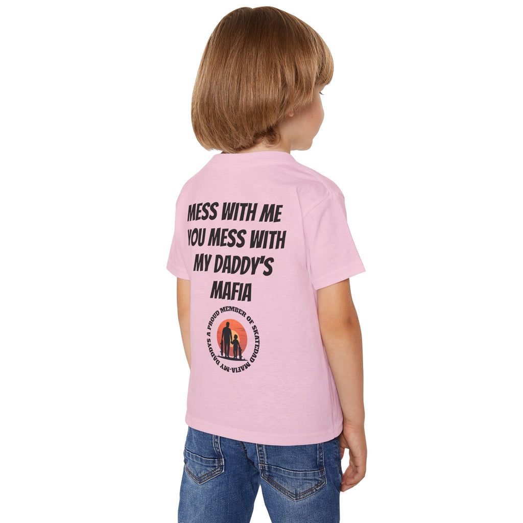 Toddler T‑Shirt — “Skate Kid Mafia” Cute Skate Dad Protection Tee