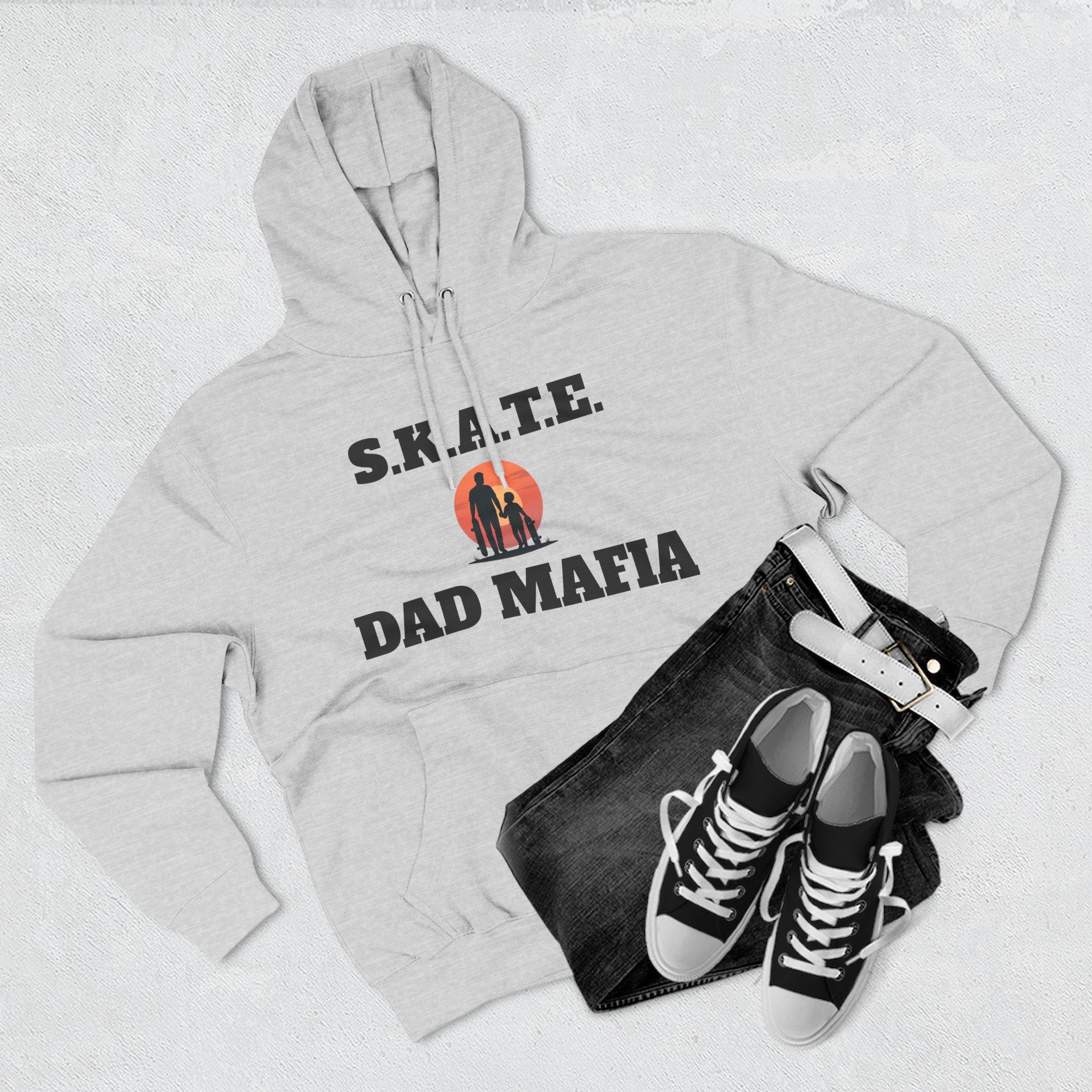 Hoodie — S.K.A.T.E. Dad Mafia Skateboarding Hoodie (Supporter, Knowledgeable, Adaptable)