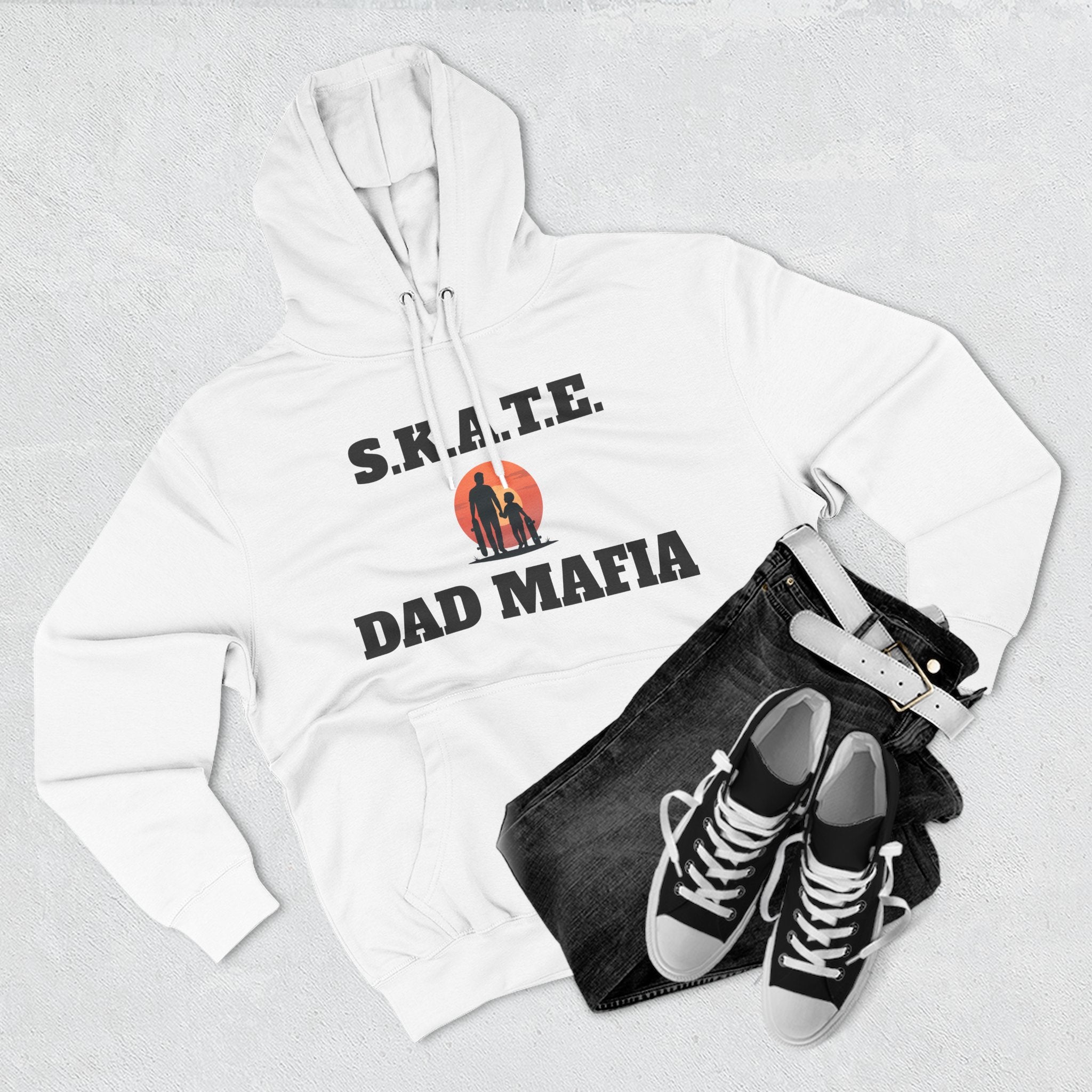 Hoodie — S.K.A.T.E. Dad Mafia Skateboarding Hoodie (Supporter, Knowledgeable, Adaptable)