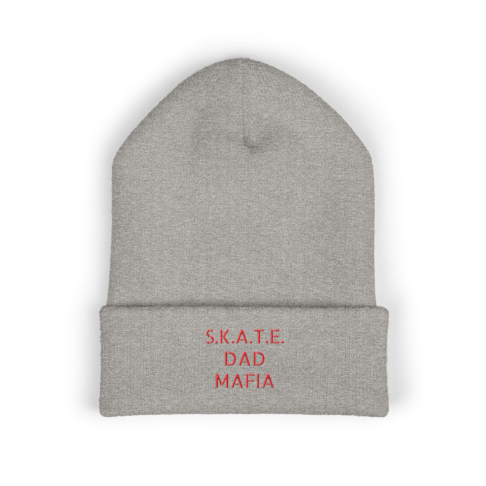 Skate Dad Embroidered Beanie | Streetwear Accessory, Winter Fashion, Cool Gift for Dads, Skateboard Enthusiasts, Casual Style
