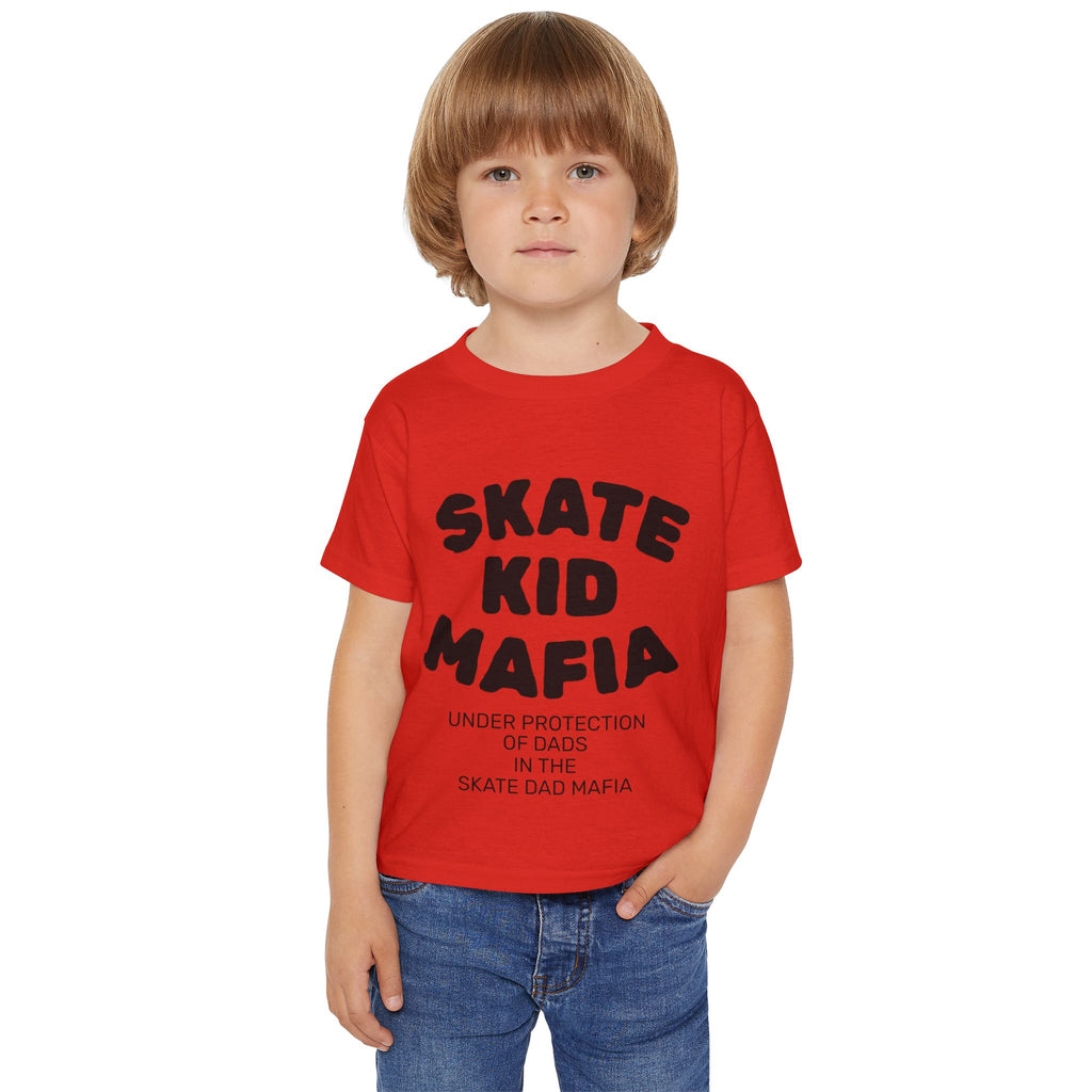 Toddler T‑Shirt — “Skate Kid Mafia” Cute Skate Dad Protection Tee