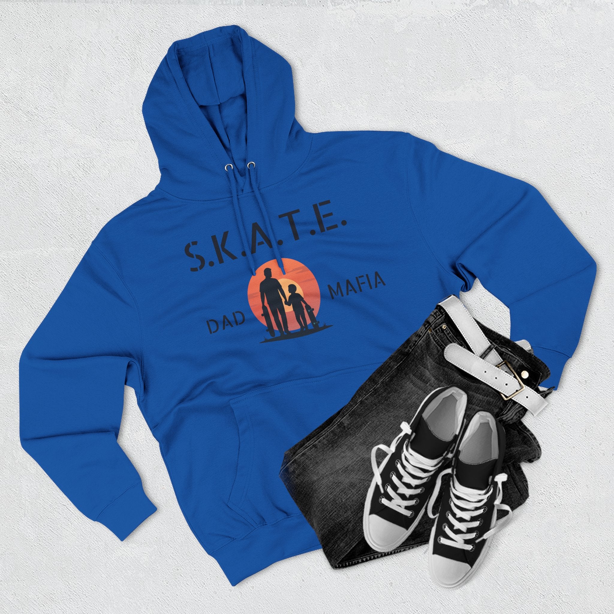 Skate Dad Hoodie – Supportive, Funny Gift for Skateboarding Parents, Perfect for Father's Day, Birthday, Casual Wear