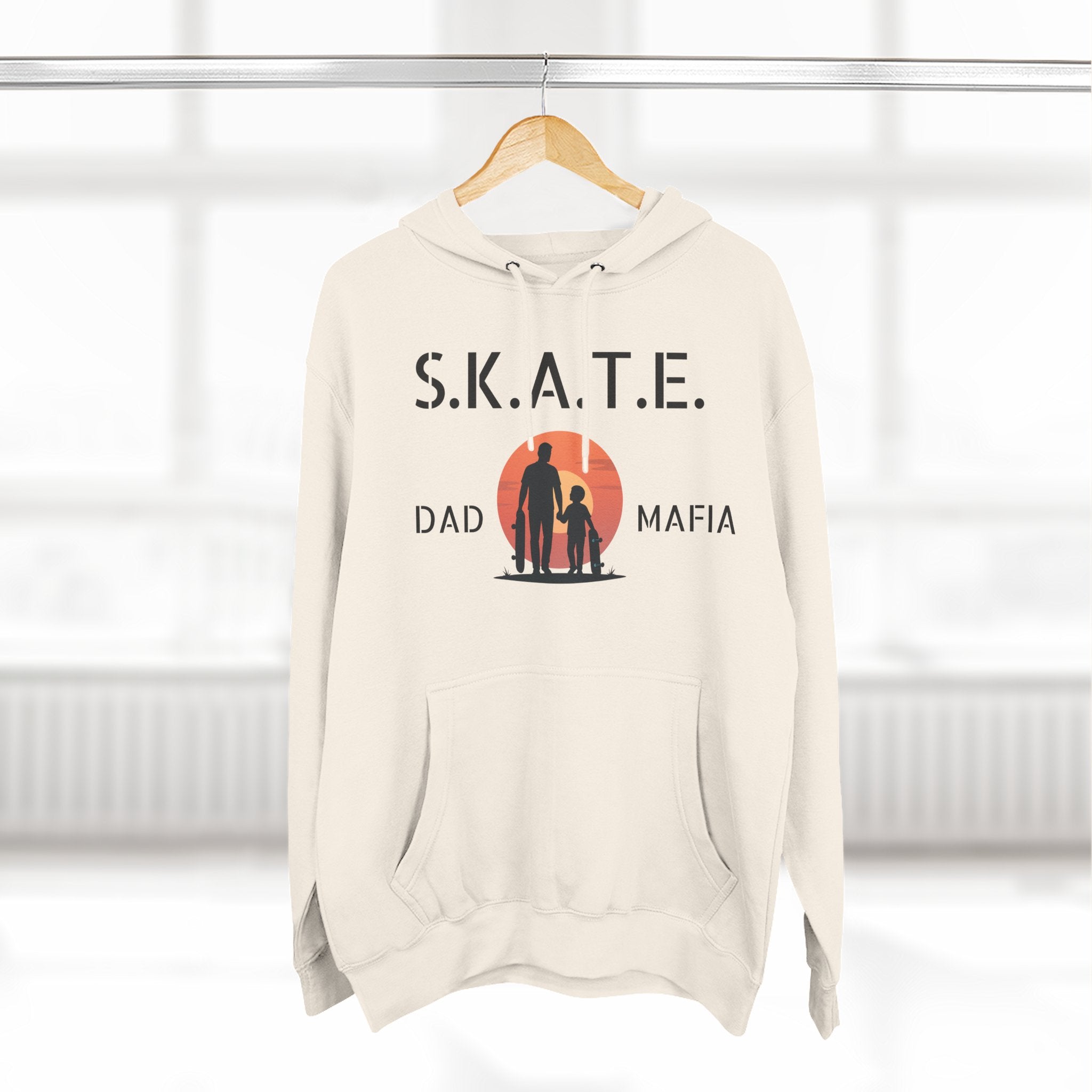 Skate Dad Hoodie – Supportive, Funny Gift for Skateboarding Parents, Perfect for Father's Day, Birthday, Casual Wear