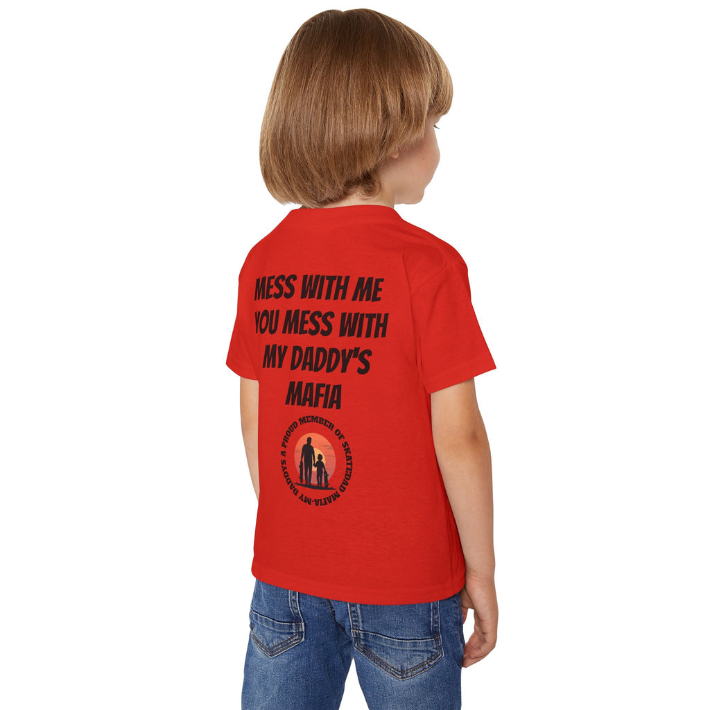 Toddler T‑Shirt — “Skate Kid Mafia” Cute Skate Dad Protection Tee