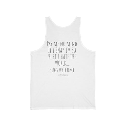 "Pay Me No Mind" skate dad mafia custom tank top