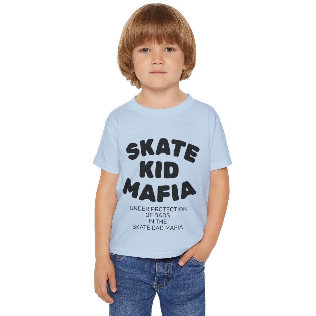 Toddler T‑Shirt — “Skate Kid Mafia” Cute Skate Dad Protection Tee