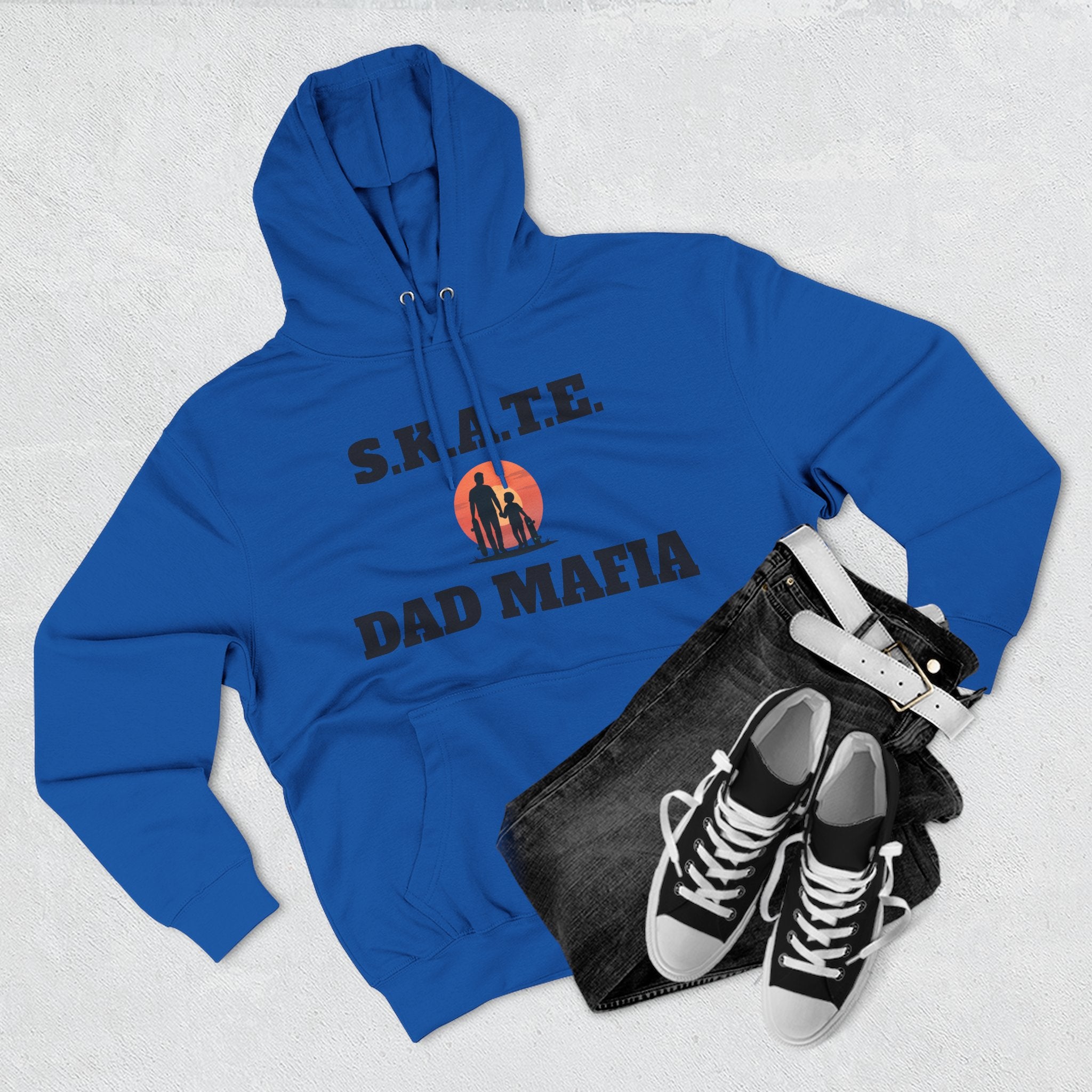 Hoodie — S.K.A.T.E. Dad Mafia Skateboarding Hoodie (Supporter, Knowledgeable, Adaptable)