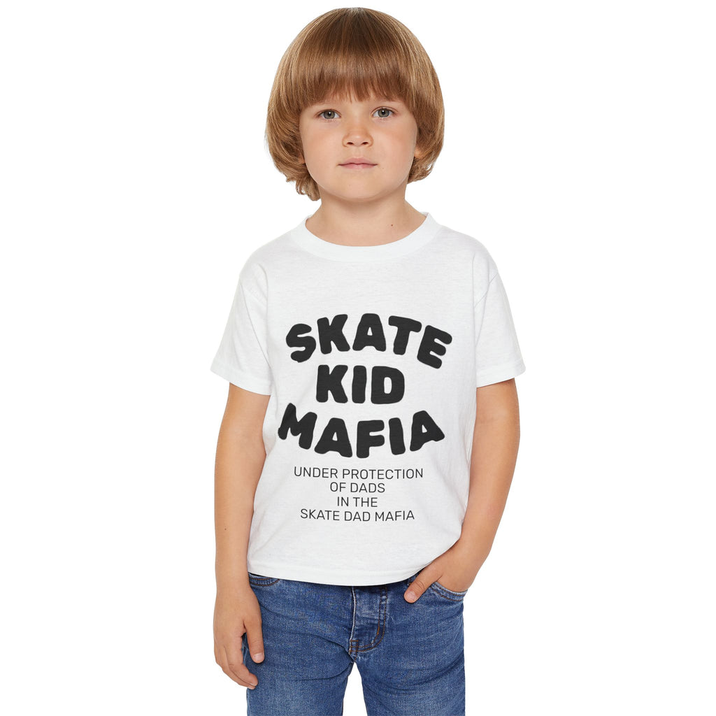 Toddler T‑Shirt — “Skate Kid Mafia” Cute Skate Dad Protection Tee